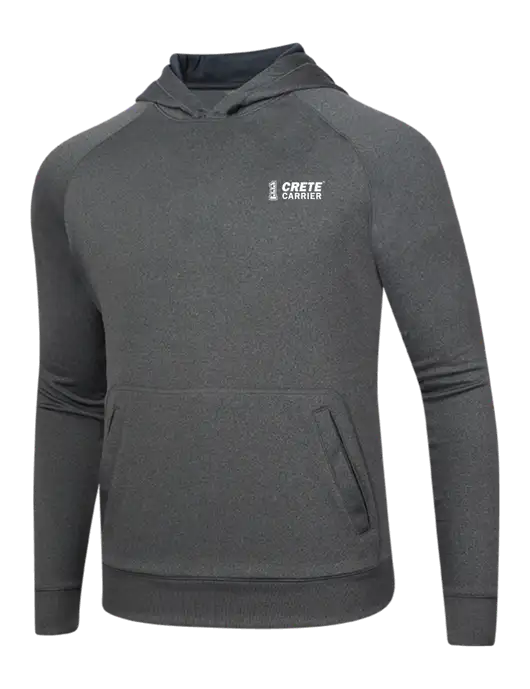 Tech Graphite Heather Fleece Hooded Sweatshirt w/Crete Carrier Logo