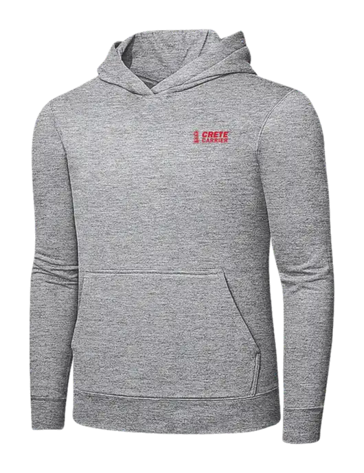 Light Grey Heather 7.8 oz Ring Spun Hooded Sweatshirt w/Crete Carrier Logo