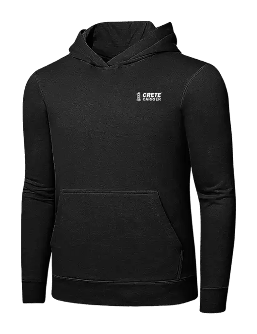 Jet Black 7.8 oz Ring Spun Hooded Sweatshirt w/Crete Carrier Logo