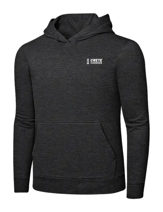 Dark Heather Grey 7.8 oz Ring Spun Hooded Sweatshirt w/Crete Carrier Logo