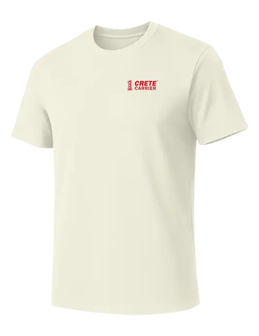 Allmade White Sand Organic Cotton Tee w/Crete Carrier Logo