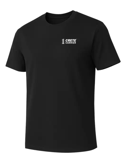 Allmade Deep Black Organic Cotton Tee w/Crete Carrier Logo