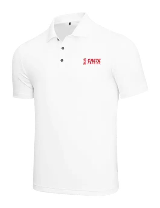 Adidas White  Performance Polo w/Crete Carrier Logo