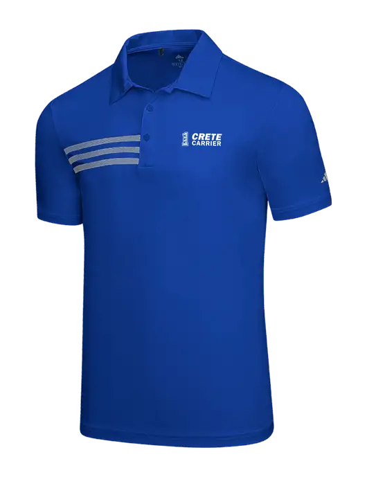 Adidas Royal 3 Stripes Chest Polo w/Crete Carrier Logo