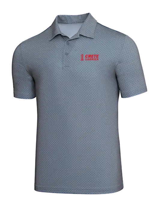 Adidas Light Grey Three Diamond Dot Print Polo w/Crete Carrier Logo