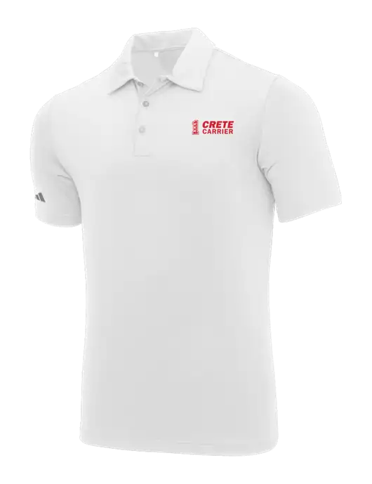 Adidas White Ultimate Solid Polo w/Crete Carrier Logo