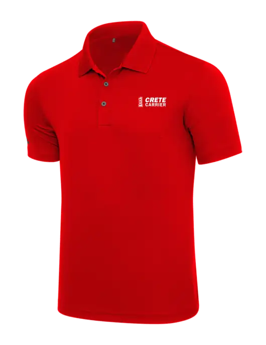 Adidas Red Performance Polo w/Crete Carrier Logo