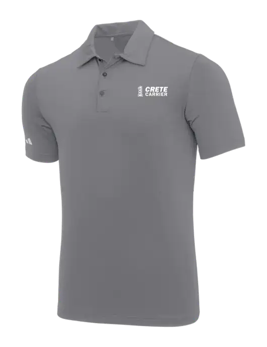 Adidas Medium Grey Ultimate Solid Polo w/Crete Carrier Logo