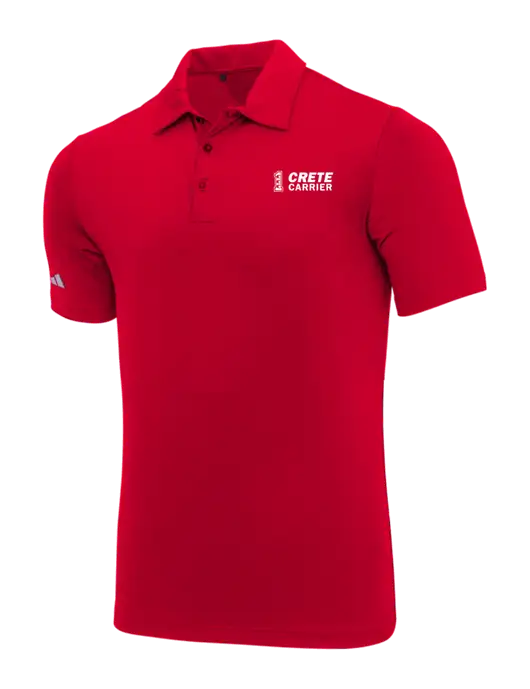 Adidas Red Ultimate Solid Polo w/Crete Carrier Logo