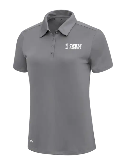 Adidas Medium Grey Womens Ultimate Solid Polo w/Crete Carrier Logo