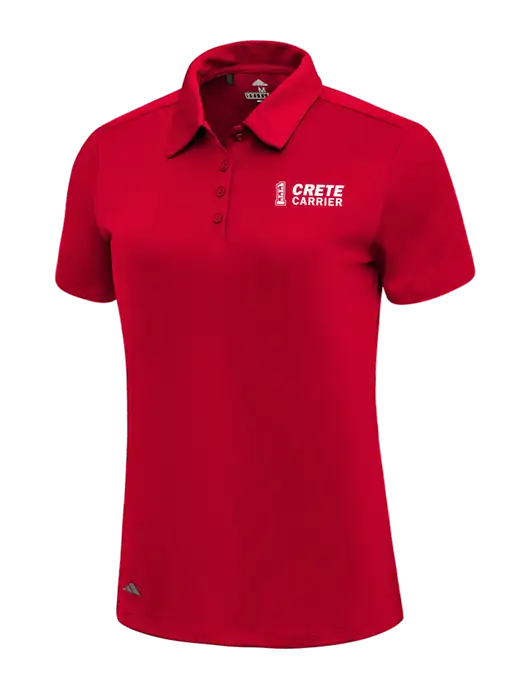 Adidas Red Womens Ultimate Solid Polo w/Crete Carrier Logo