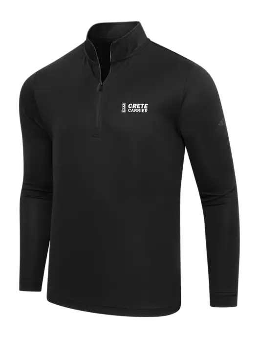 Adidas Black Lightweight Quarter Zip Pullover w/Crete Carrier Logo