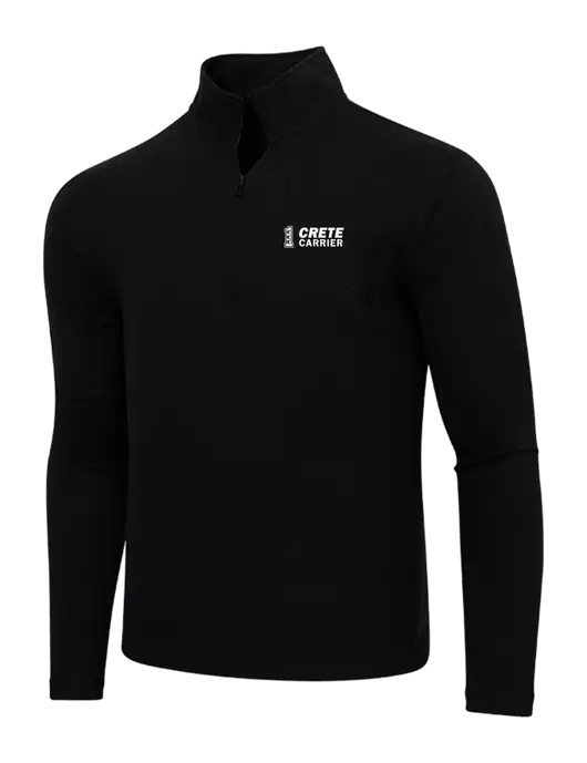 Adidas  Black Melange 3 Stripes Quarter Zip Sweater w/Crete Carrier Logo