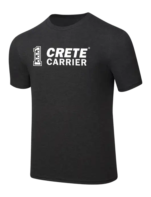 Simply Soft Black Frost 4.5oz  Poly/Combed Ring Spun Cotton T-Shirt w/Crete Carrier Logo