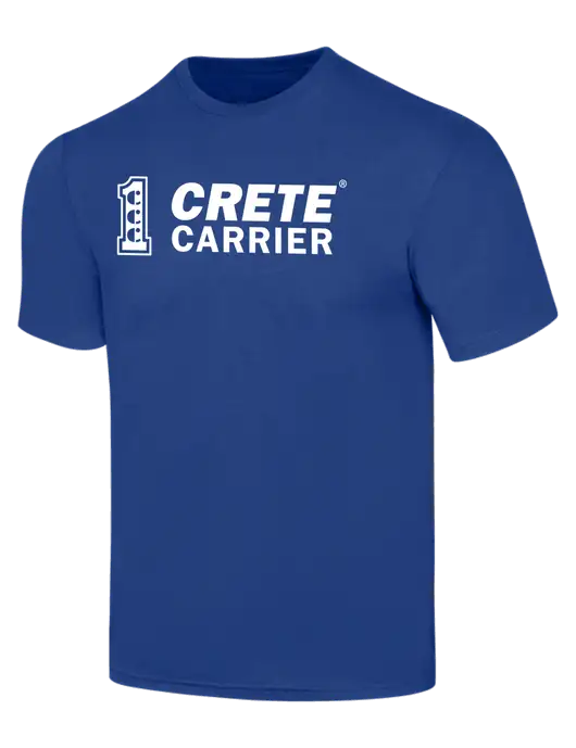 Simply Soft Dark Royal 4.5oz  Poly/Combed Ring Spun Cotton T-Shirt w/Crete Carrier Logo