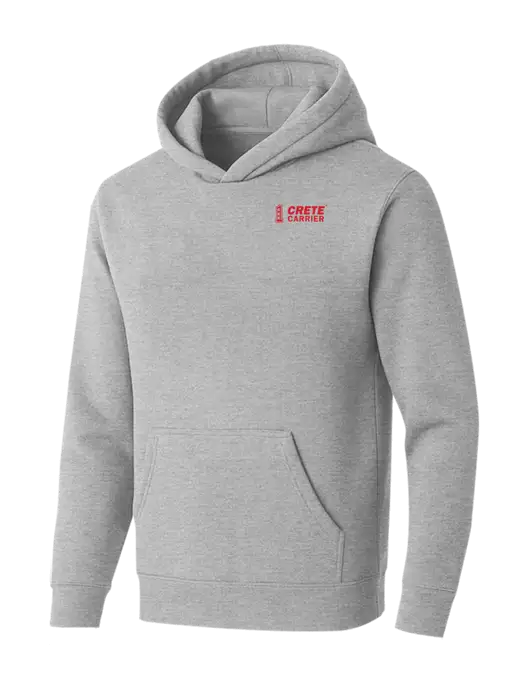 BELLA+CANVAS Light Grey Heather Sponge Fleece Pullover Hoodie w/Crete Carrier Logo