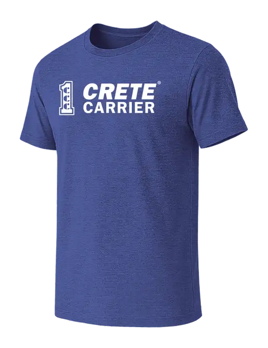 BELLA+CANVAS Heather Royal CVC Short Sleeve Tee w/Crete Carrier Logo