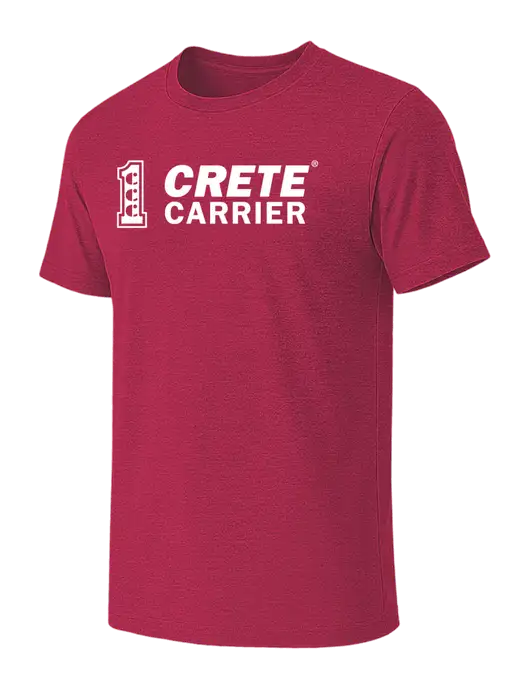 BELLA+CANVAS Heather Raspberry CVC Short Sleeve Tee w/Crete Carrier Logo