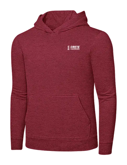 Heather Red 7.8 oz Ring Spun Hooded Sweatshirt w/Crete Carrier Logo