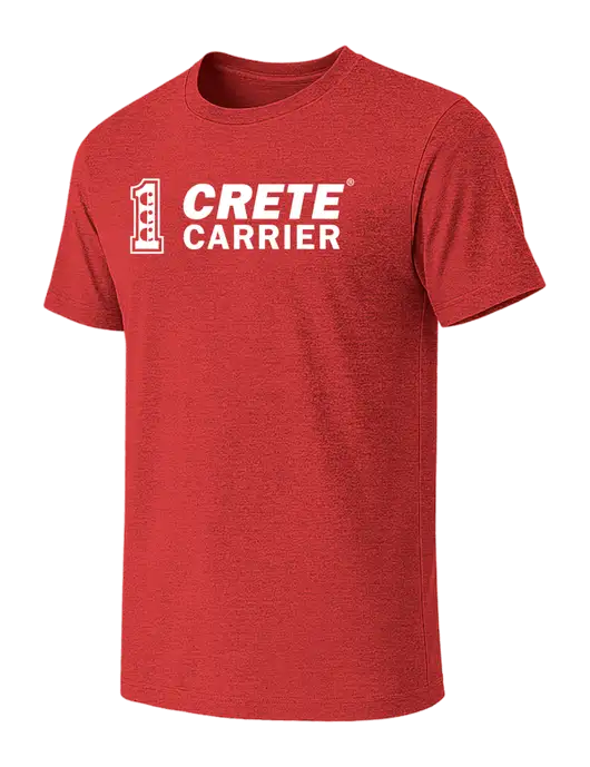 BELLA+CANVAS Heather Red CVC Short Sleeve Tee w/Crete Carrier Logo
