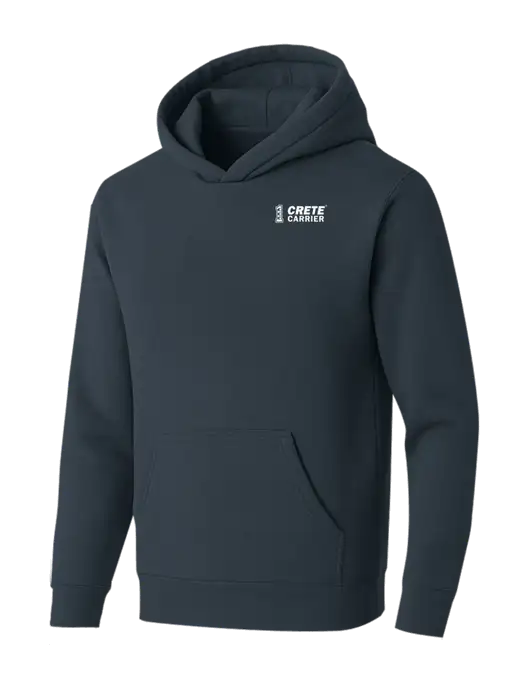 BELLA+CANVAS Dark Grey Sponge Fleece Pullover Hoodie w/Crete Carrier Logo