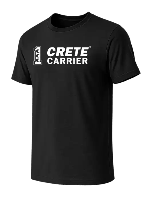 BELLA+CANVAS Black CVC Short Sleeve Tee w/Crete Carrier Logo