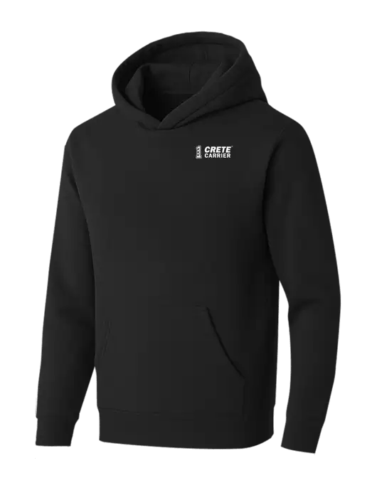 BELLA+CANVAS Black Sponge Fleece Pullover Hoodie w/Crete Carrier Logo
