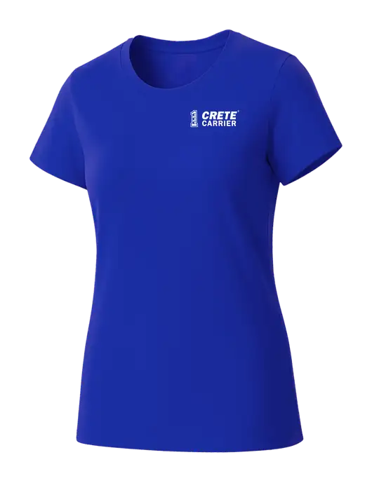 Womens Seriously Soft Royal T-Shirt w/Crete Carrier Logo
