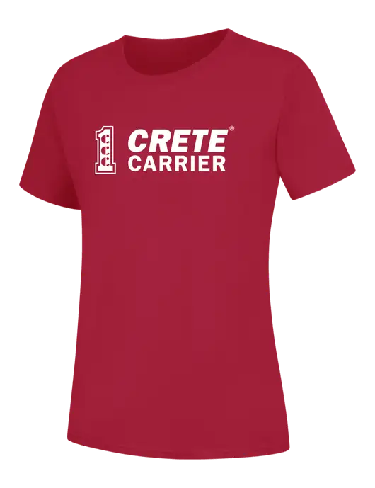 Womens Red Core Blend Tee w/Crete Carrier Logo