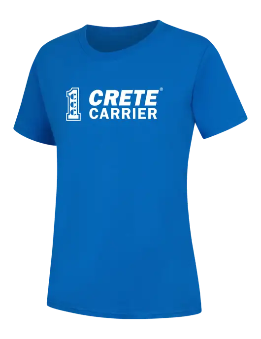 Womens Royal Blue Core Blend Tee w/Crete Carrier Logo