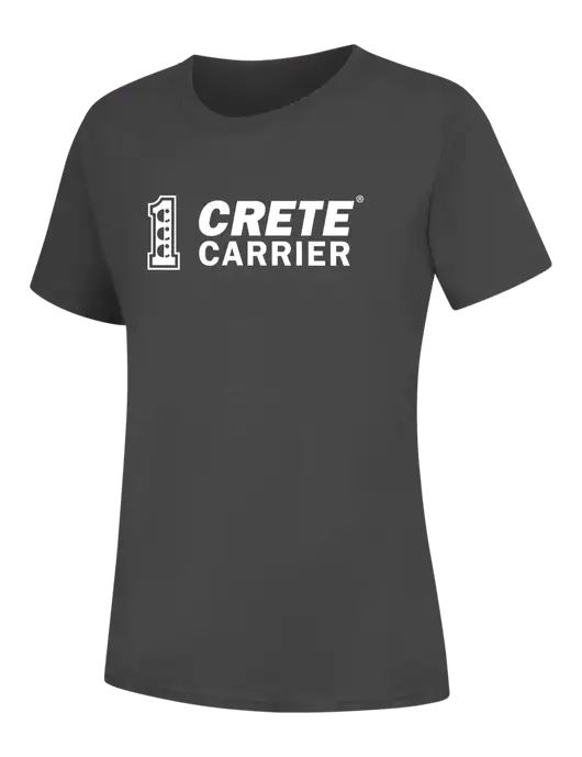 Womens Charcoal Core Blend Tee w/Crete Carrier Logo