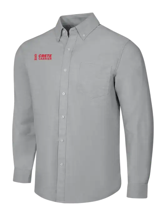 Light Grey SuperPro Oxford Shirt w/Crete Carrier Logo