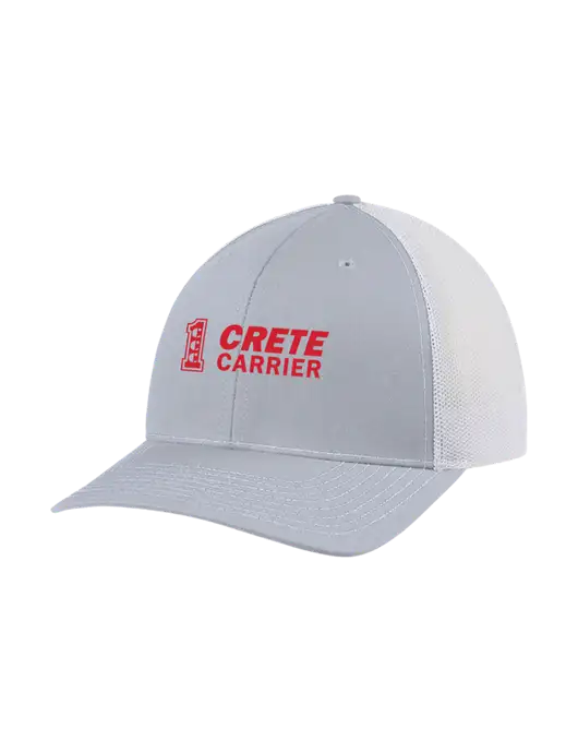 Richardson Adjustable Snapback Original 112 Trucker Cap Light Heather Grey w/White Mesh w/Crete Carrier Logo