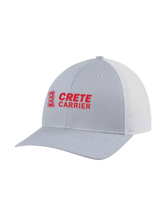 Richardson Adjustable Snapback Original 112 Trucker Cap Light Heather Grey w/White Mesh w/Crete Carrier Logo
