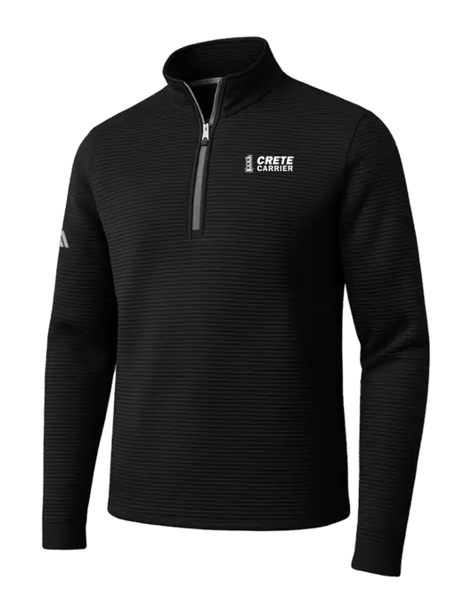 Adidas Black Spacer Quarter-Zip Pullover w/Crete Carrier Logo