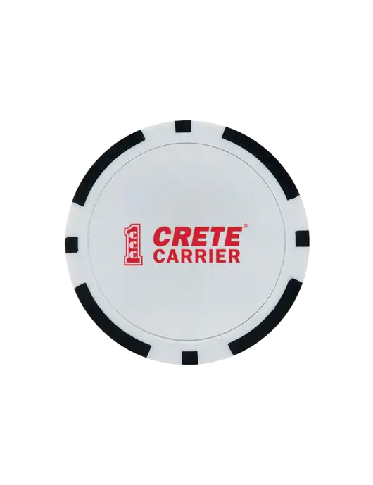 Black Poker Chip Ball Marker w/Crete Carrier Logo