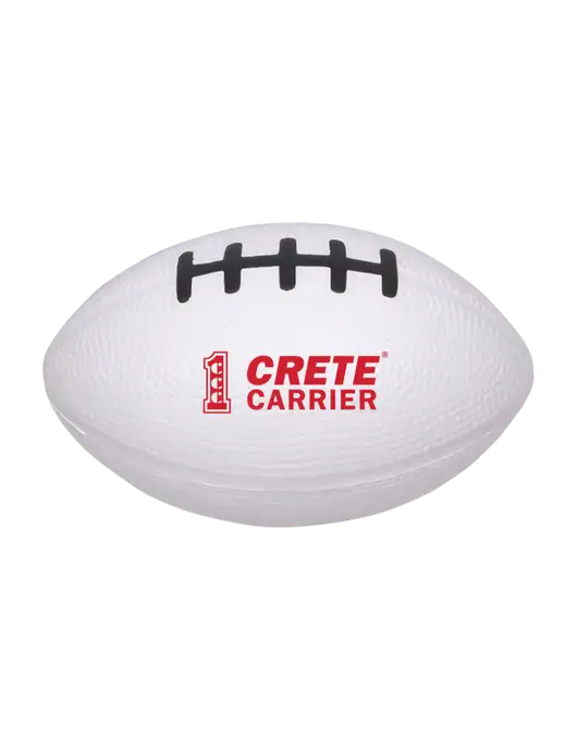 White Stress Reliever Football w/Crete Carrier Logo