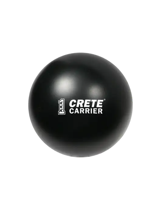 Black Stress Reliever Ball w/Crete Carrier Logo