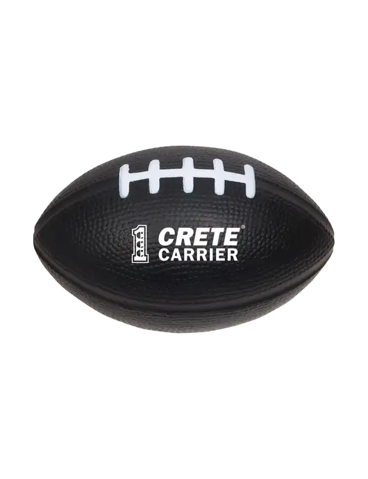 Black Stress Reliever Football w/Crete Carrier Logo