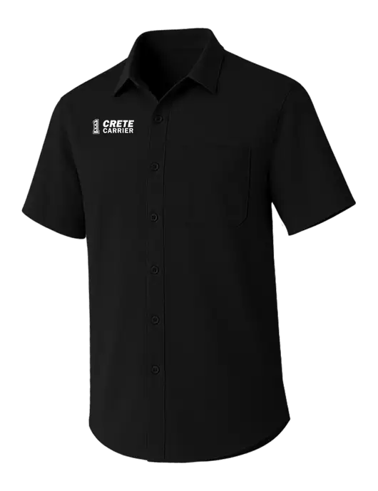 Black Short Sleeve UV Dockside Shirt w/Crete Carrier Logo