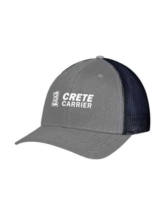 Richardson Adjustable Snapback Original 112 Trucker Cap Heather Grey w/Navy Mesh w/Crete Carrier Logo