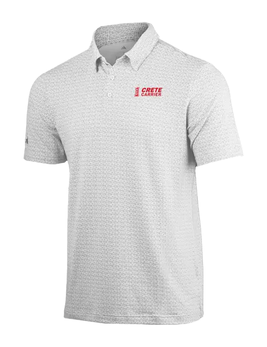Adidas White Printed Blend Polo w/Crete Carrier Logo