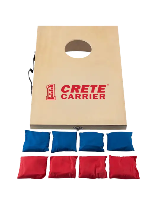 Mini 10 1/2" x 15 3/4" Wood Cornhole Game w/Crete Carrier Logo