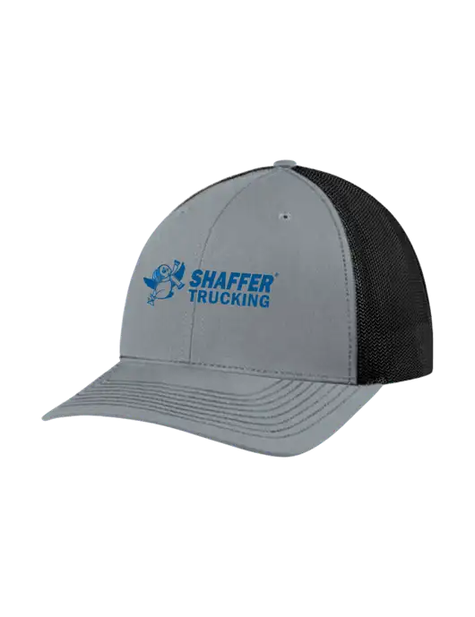 Richardson Adjustable Snapback Original 112 Trucker Cap Heather Grey w/Black Mesh w/Shaffer Trucking Logo
