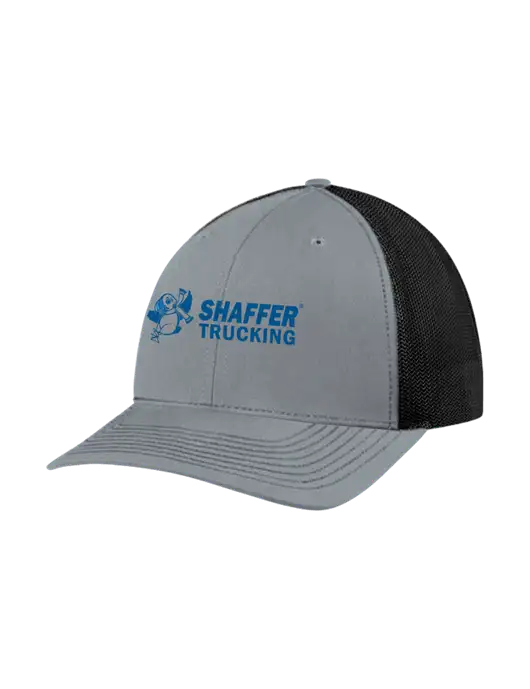 Richardson Adjustable Snapback Original 112 Trucker Cap Heather Grey w/Black Mesh w/Shaffer Trucking Logo