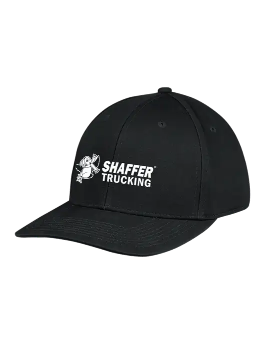 Premium Modern Structured Twill Black Snapback Cap w/Shaffer Trucking Logo