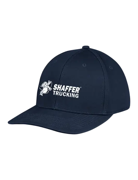 Premium Modern Structured Twill Navy Snapback Cap w/Shaffer Trucking Logo