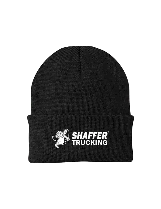 Black Knit Cap w/Shaffer Trucking Logo