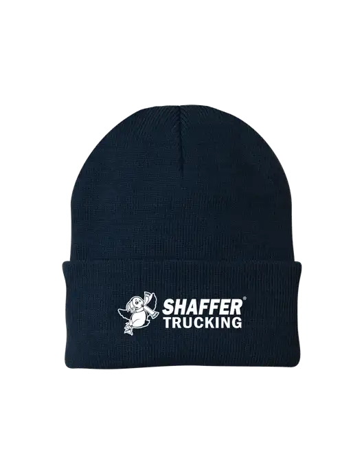 Navy Knit Cap w/Shaffer Trucking Logo
