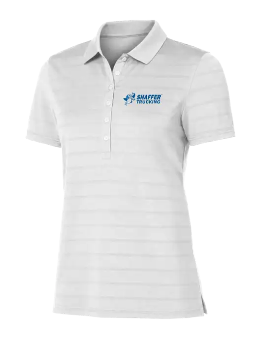 Callaway Womens Bright White Ventilated Polo w/Shaffer Trucking Logo